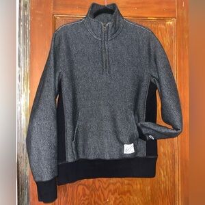 Todd Snyder X Champion Sweatshirt Colorblock Grey and Black Pullover Size Medium